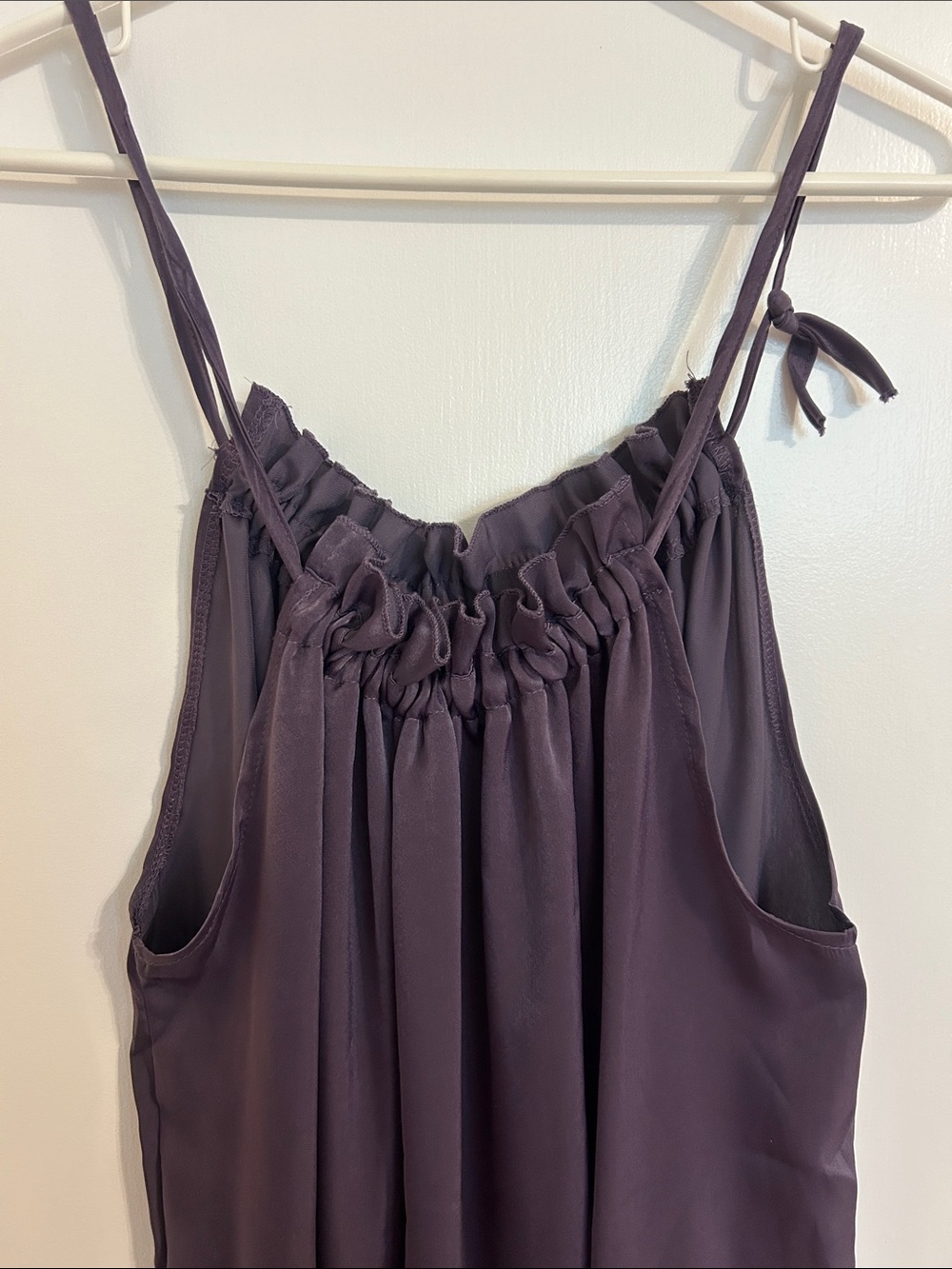 Purple Satin Slip Dress - Picture 3 of 4
